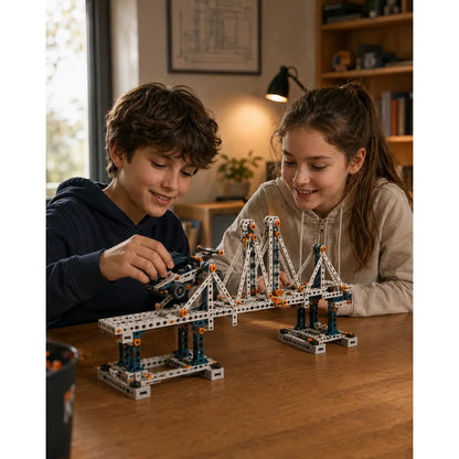 VEQAIRO BridgeLab Structural Building Set in use
