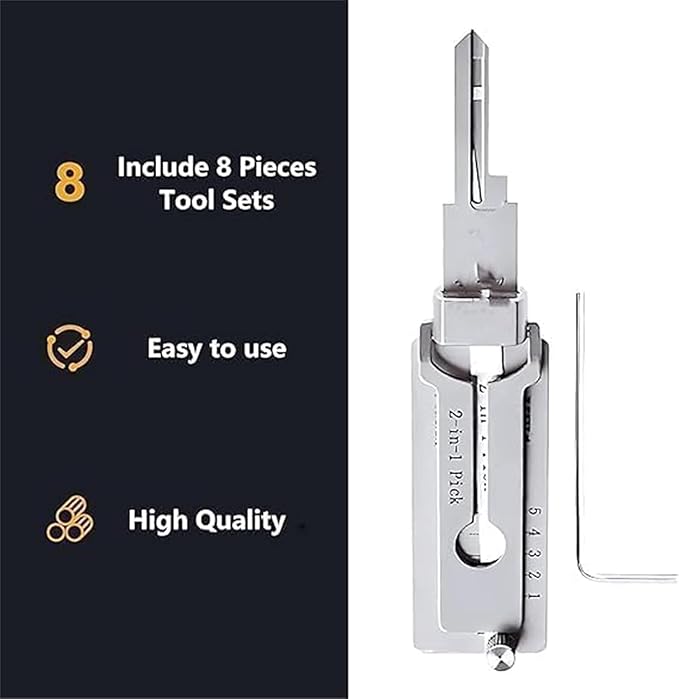 🔥 HOT SALE 49% OFF ⚒️ SS001 Pro Stainless Steel Universal Locksmith Training Tool – Compatible with All Lock Types