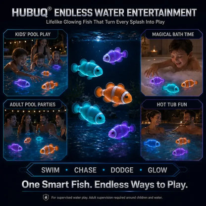 HUBUQ® Interactive Light-Up Robotic Toy Fish