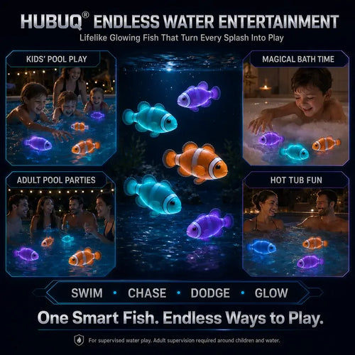HUBUQ® Interactive Light-Up Robotic Toy Fish