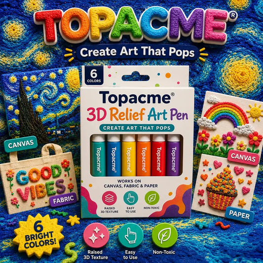 Topacme® 3D Relief Art Pen – Turn Flat Drawings Into Touchable 3D Art🪄