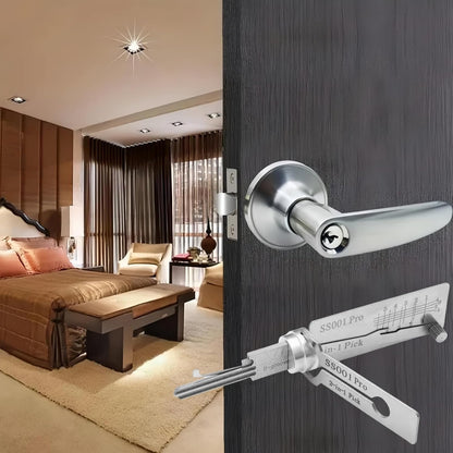 🔥 HOT SALE 49% OFF ⚒️ SS001 Pro Stainless Steel Universal Locksmith Training Tool – Compatible with All Lock Types
