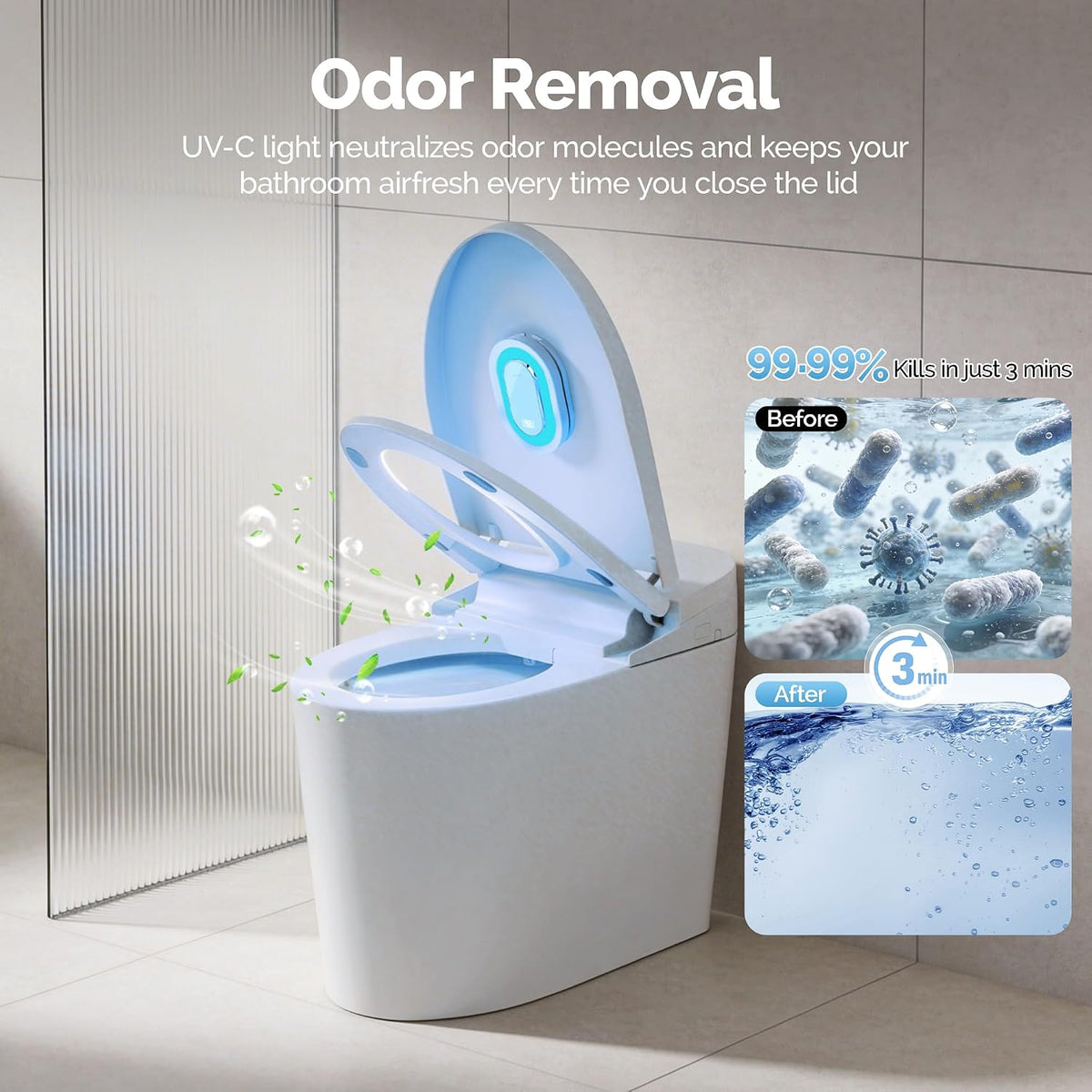 Smart Toilet UV-C Sanitizing & Odor-Control System - image 2