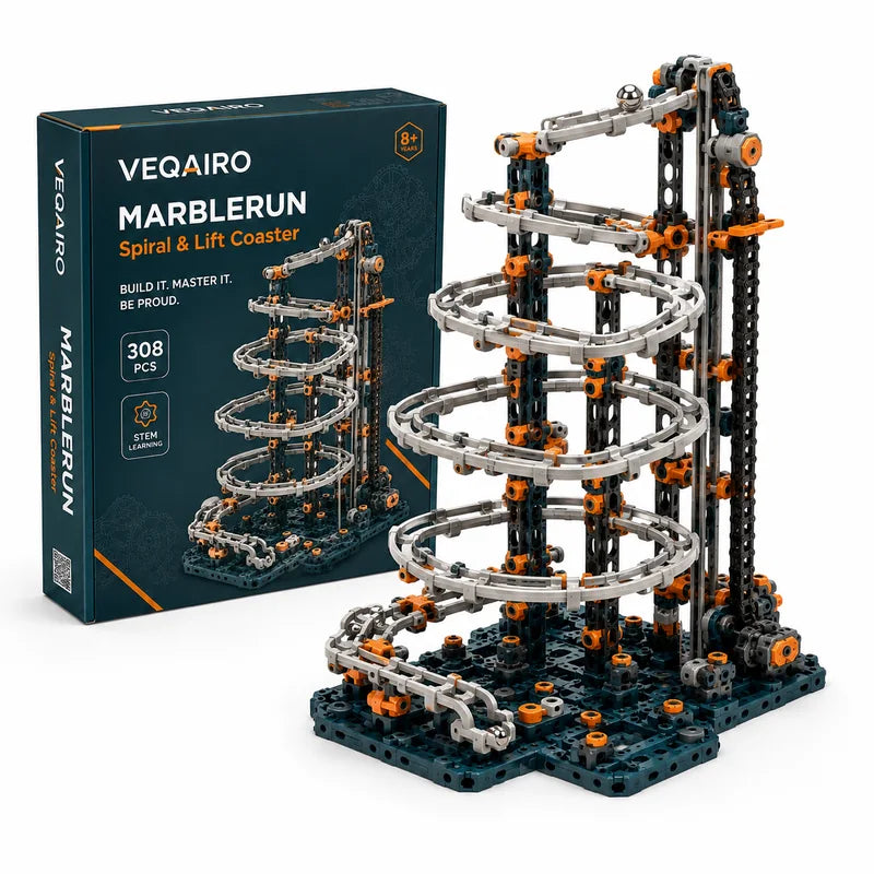 VEQAIRO MarbleRun Spiral Lift Coaster