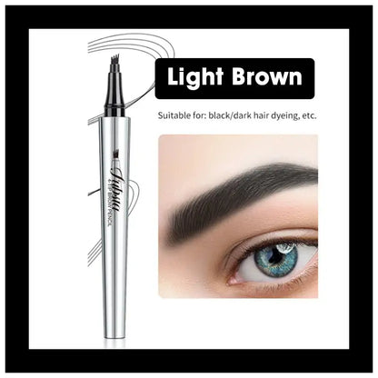 3D Waterproof Microblading Eyebrow Pen 4 Fork Tip Tattoo Pencil