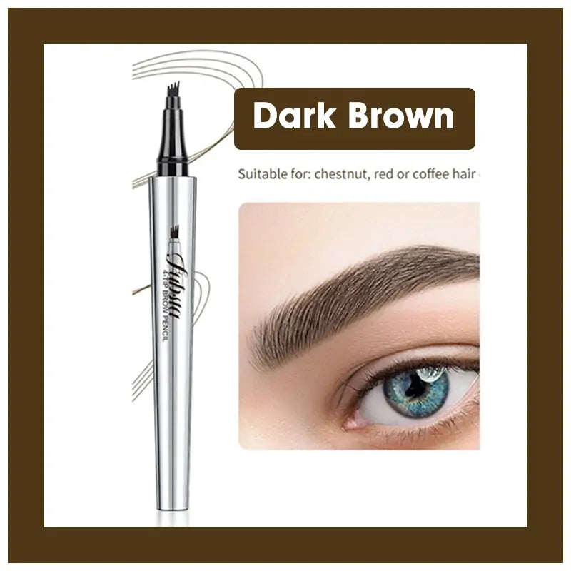 3D Waterproof Microblading Eyebrow Pen 4 Fork Tip Tattoo Pencil