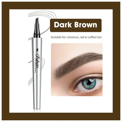 3D Waterproof Microblading Eyebrow Pen 4 Fork Tip Tattoo Pencil