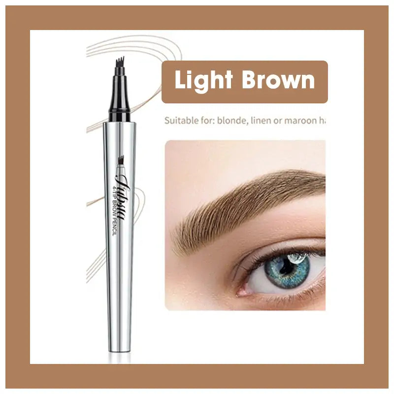 3D Waterproof Microblading Eyebrow Pen 4 Fork Tip Tattoo Pencil