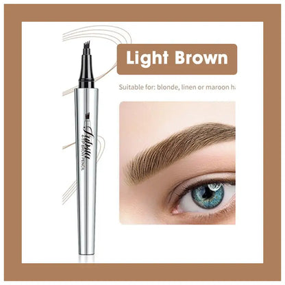 3D Waterproof Microblading Eyebrow Pen 4 Fork Tip Tattoo Pencil