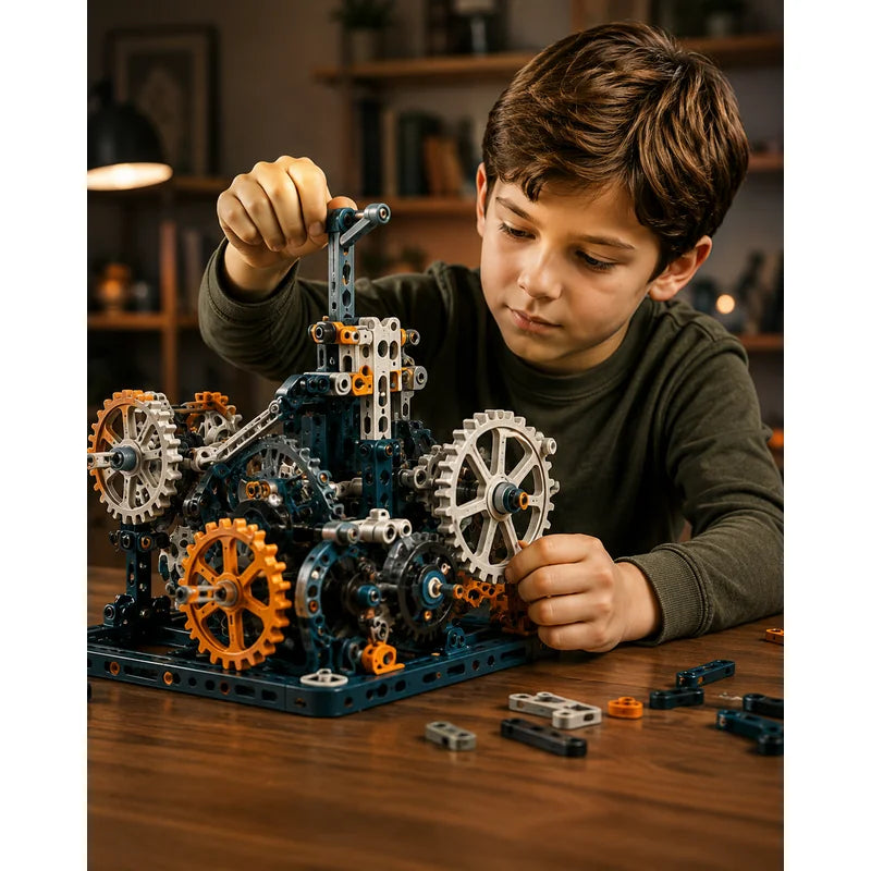 VEQAIRO MotionForge Kinetic Gear Builder in use