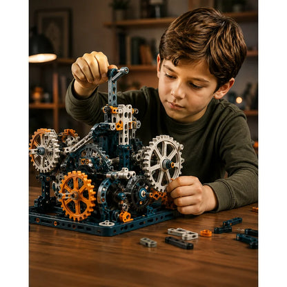 VEQAIRO MotionForge Kinetic Gear Builder in use