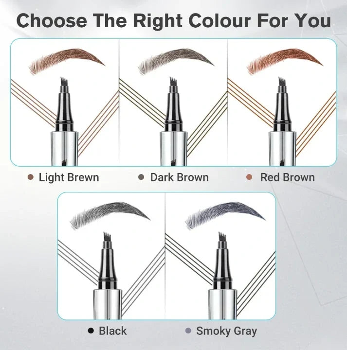 3D Waterproof Microblading Eyebrow Pen 4 Fork Tip Tattoo Pencil