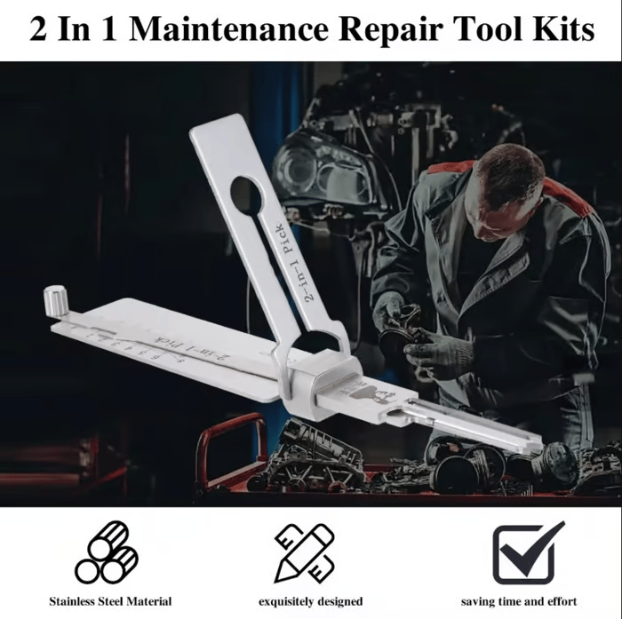 🔥 HOT SALE 49% OFF ⚒️ SS001 Pro Stainless Steel Universal Locksmith Training Tool – Compatible with All Lock Types